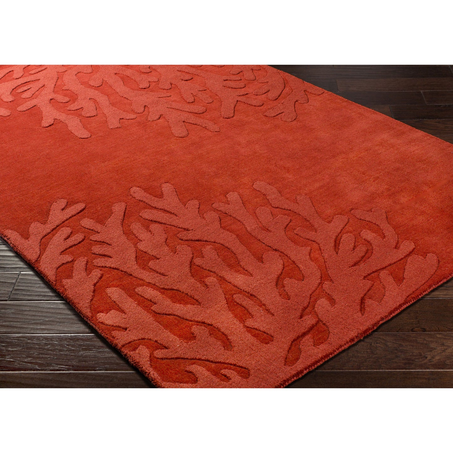 003 98376-3262,98376-3265 | Closeup | Mystique Rug - 22148 by Surya in rust. Made from 100% wool in a unique style.