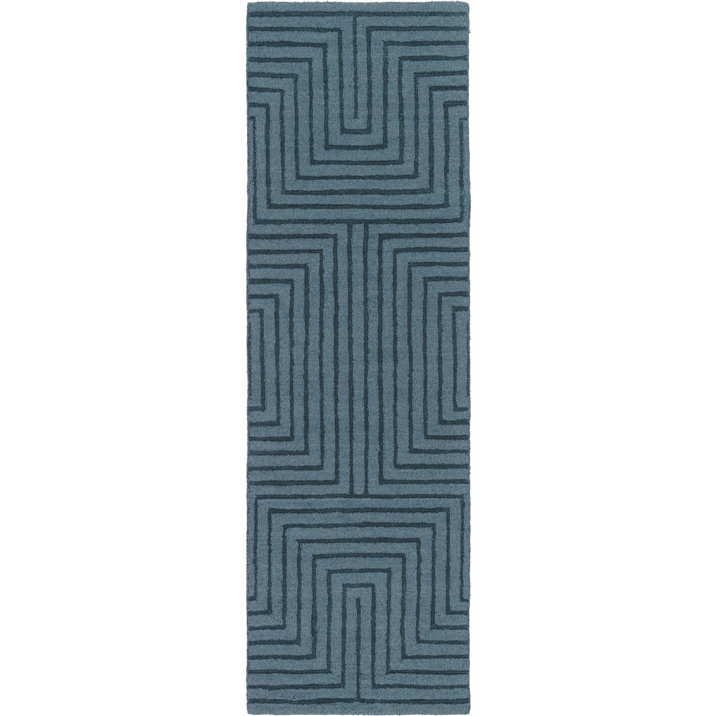002 97525-3262 | Additional Silo | Mystique Rug - 22151 by Surya in dark blue. Made from 100% wool in a unique style.