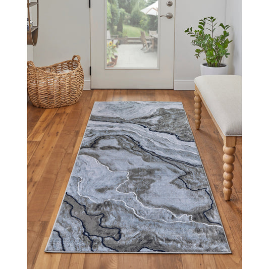 Gaspar Rug - 39KUF by Feizy in taupe, gray, blue. Made from polypropylene, polyester in a unique style.