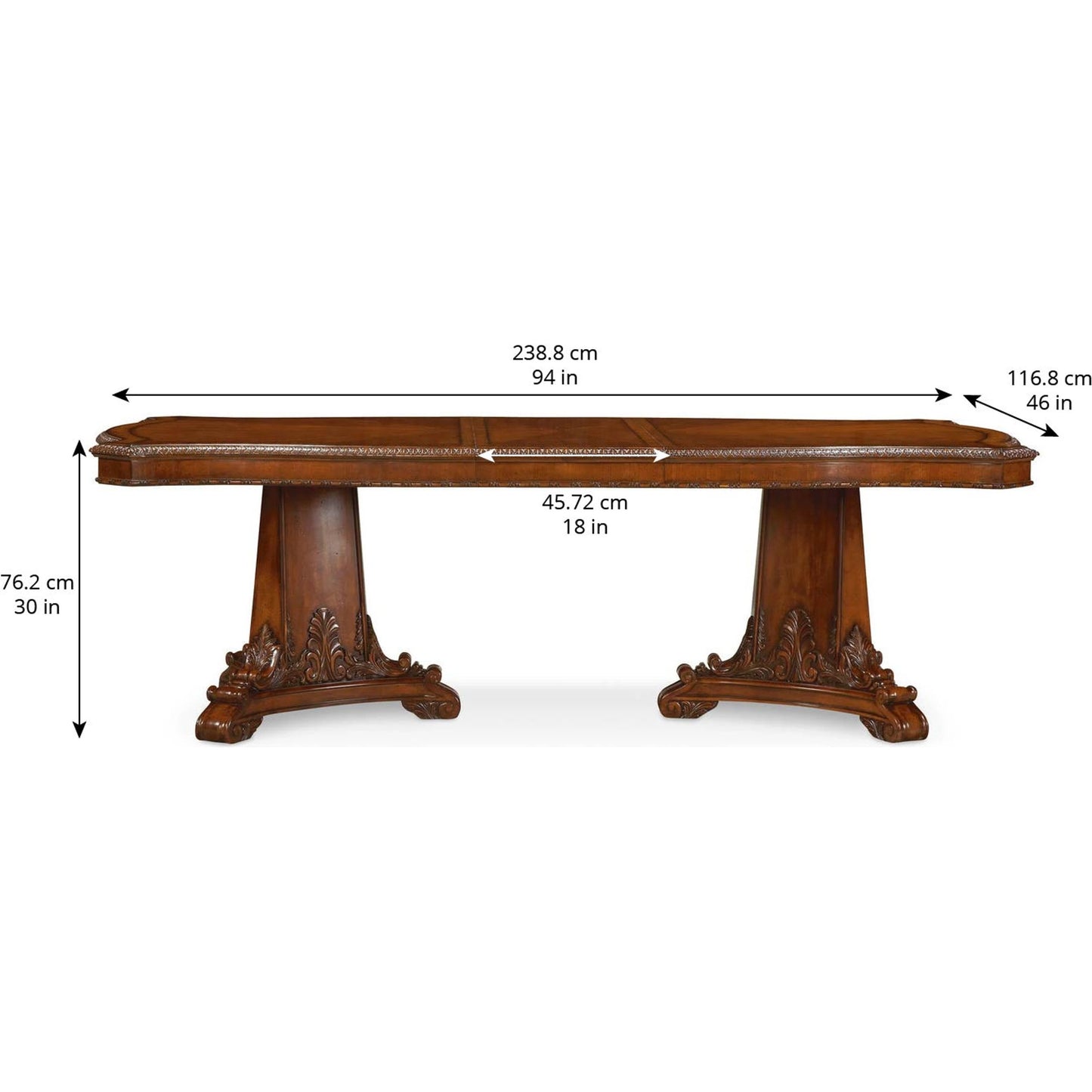 004 SR-882046 | Additional Silo | Old World Double Pedestal Dining Table by A.R.T. Furniture in brown and medium cherry. Made from new zealand pine solids, cathedral cherry veneer, exotic avodire veneer in a traditional style.