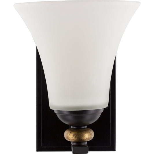 Maddux Wall Sconce - 25334 by Surya in white, black, gold and paintedgilded,powder coatedfrosted. Made from glass, metal in a traditional style.