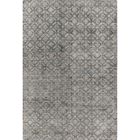 Malaga Rug by Surya in ink blue, denim, light sage, light olive, dark brown. Made from 90% wool, 10% polyester in a transitional style.