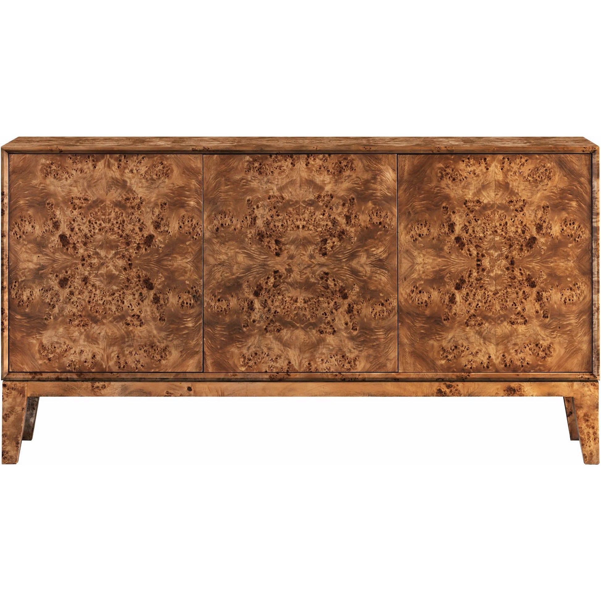 Mappa 3-Door Sideboard by LH Imports. Made from mdf oak veneer, burl mappa veneer in a modern style.