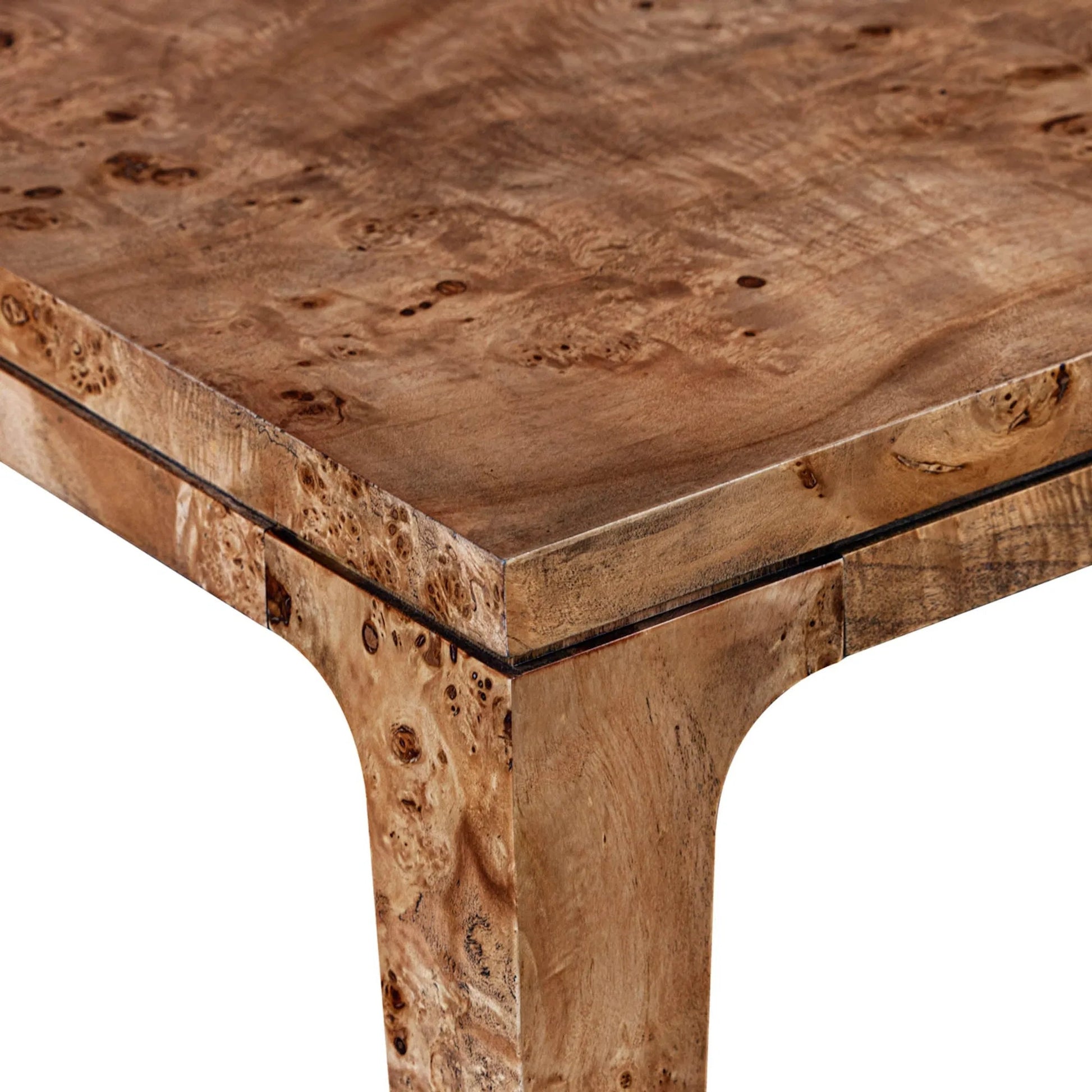 Mappa Large Dining Table by LH Imports in dark burl, matt black. Made from unique in a modern style.