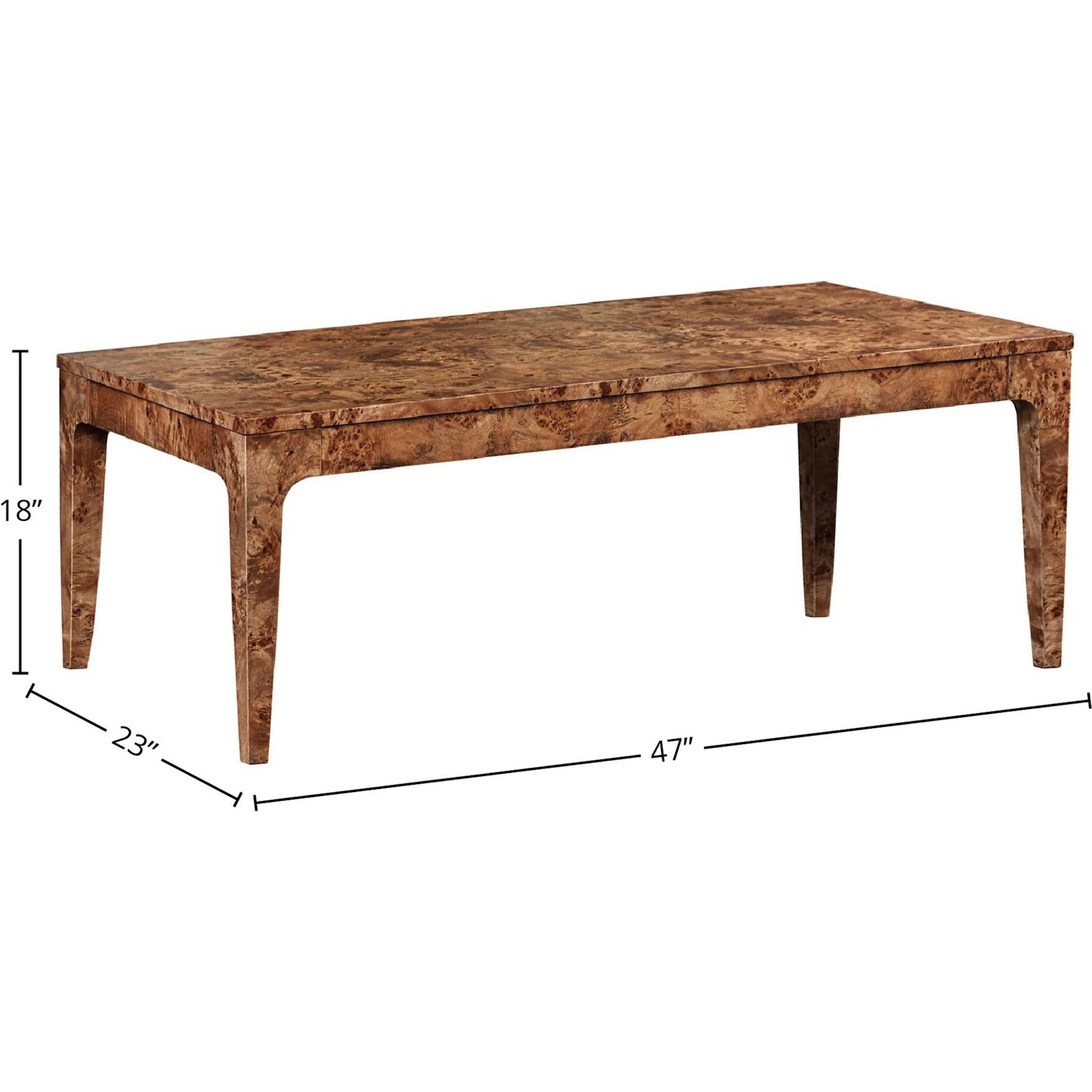 Mappa Coffee Table by LH Imports. Made from mappa burl veneer, mdf in a modern style.