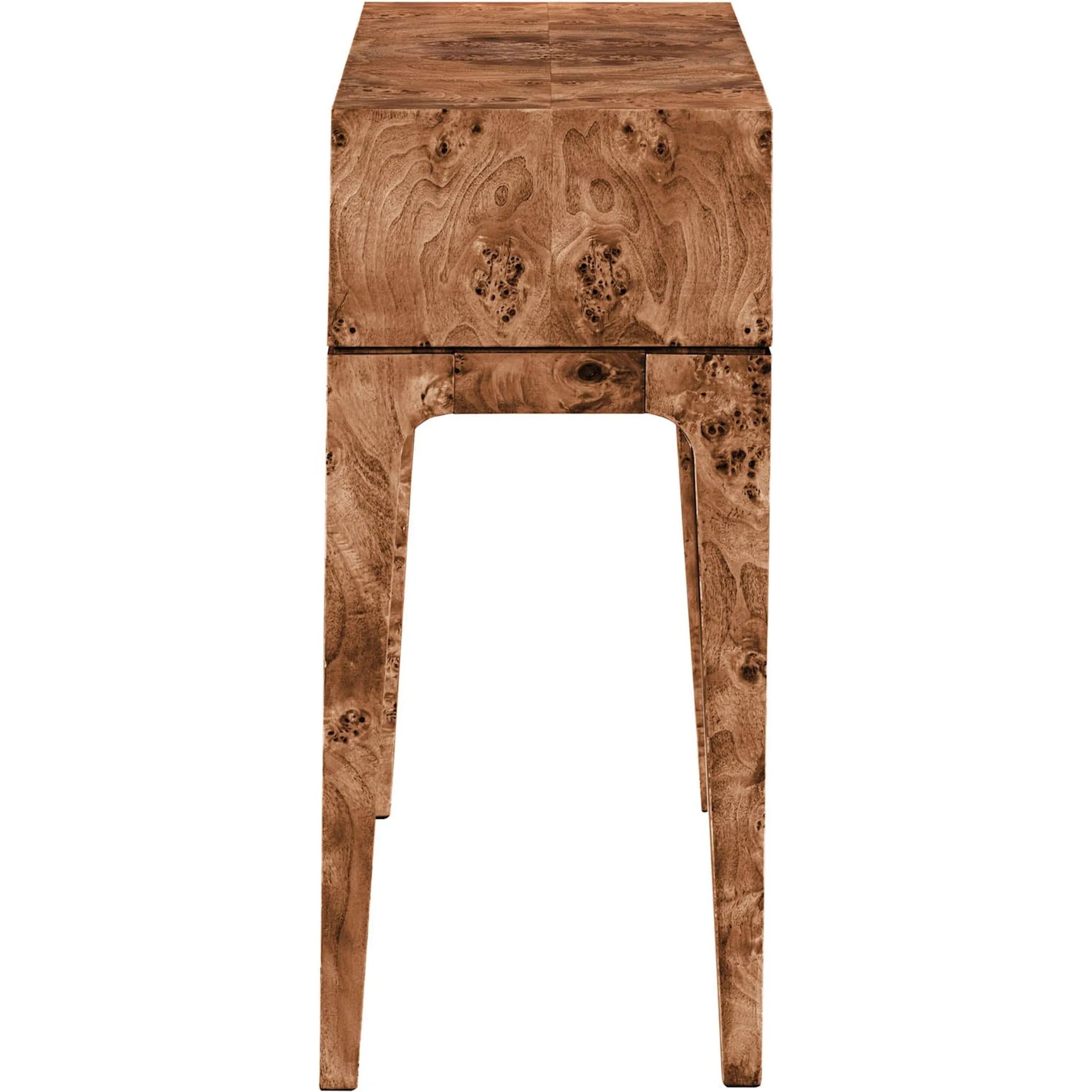 Mappa Console Table by LH Imports. Made from mappa burl veneer, oak veneer, mdf in a modern style.