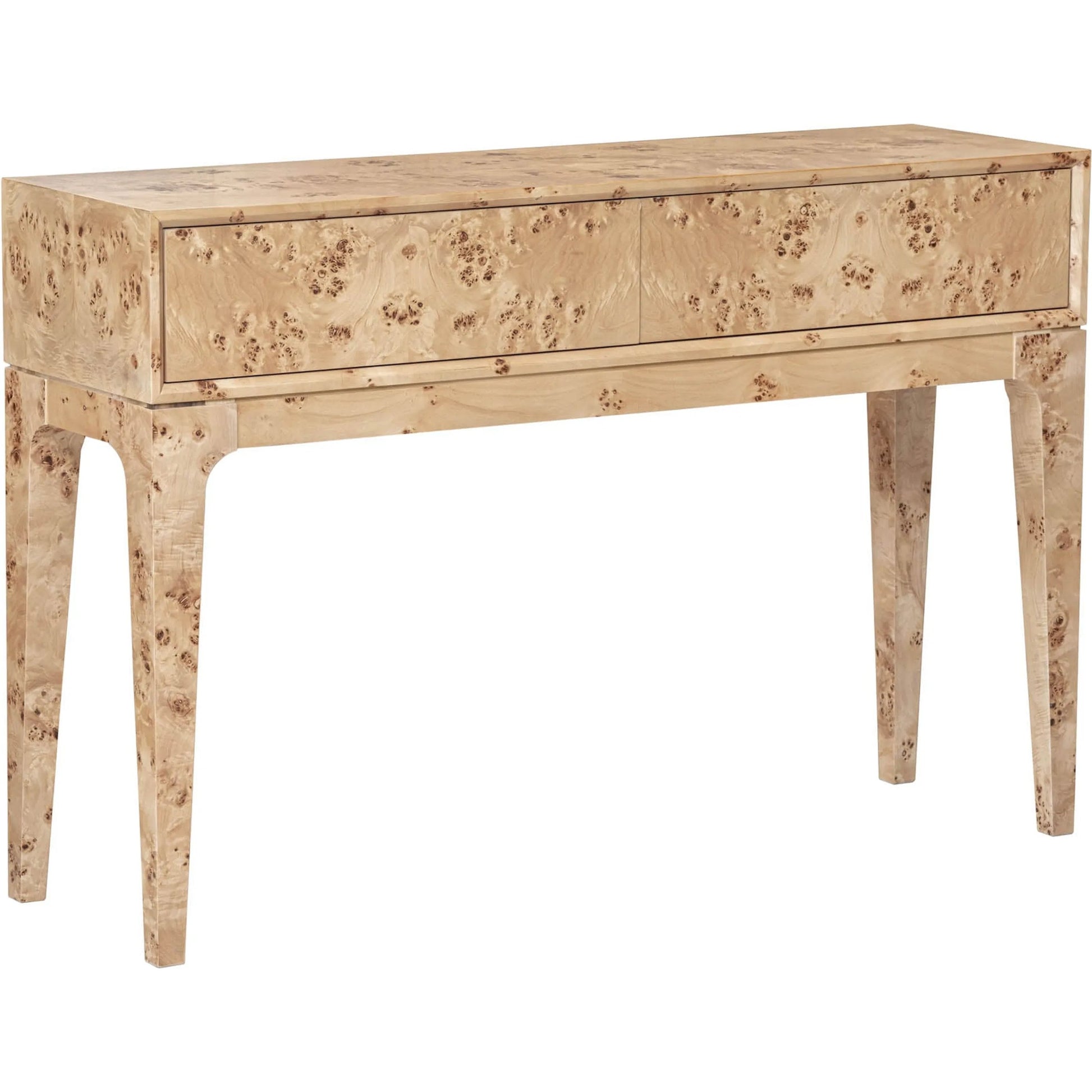 Mappa Console Table by LH Imports. Made from mappa burl veneer, oak veneer, mdf in a modern style.