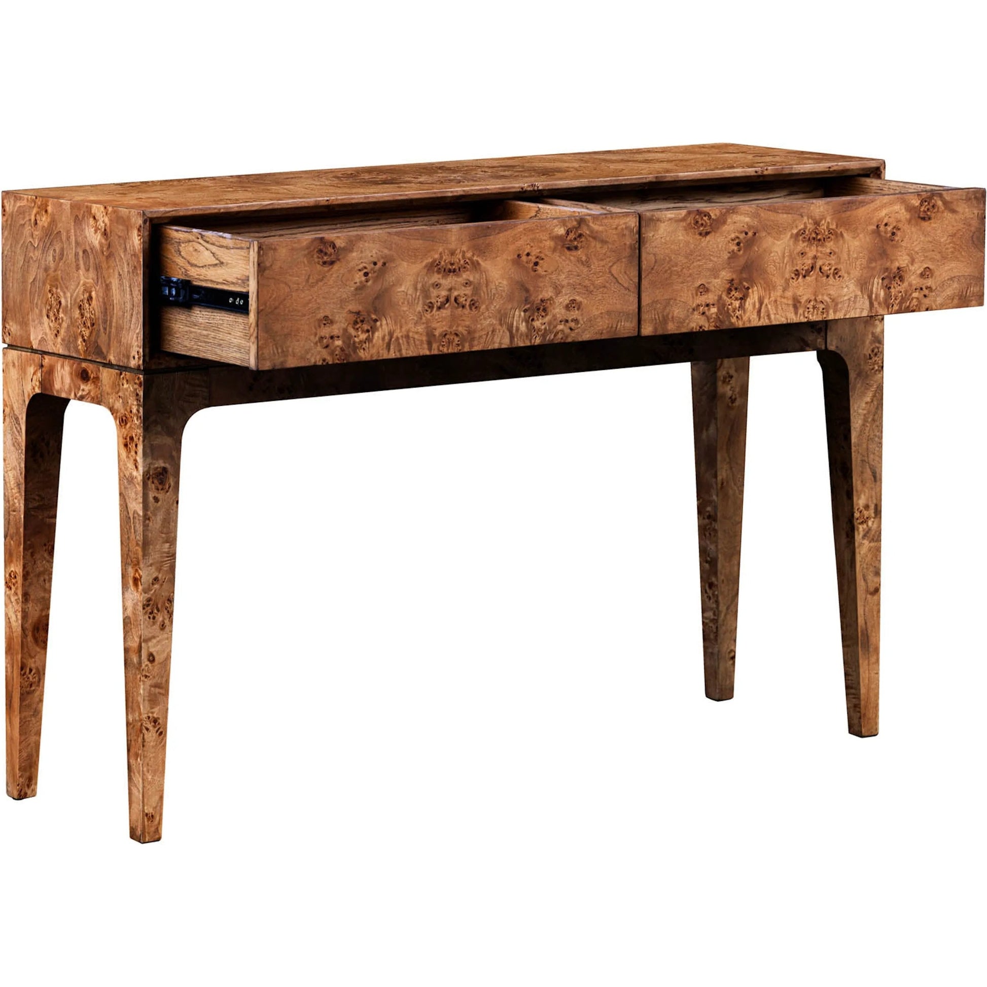 Mappa Console Table by LH Imports. Made from mappa burl veneer, oak veneer, mdf in a modern style.