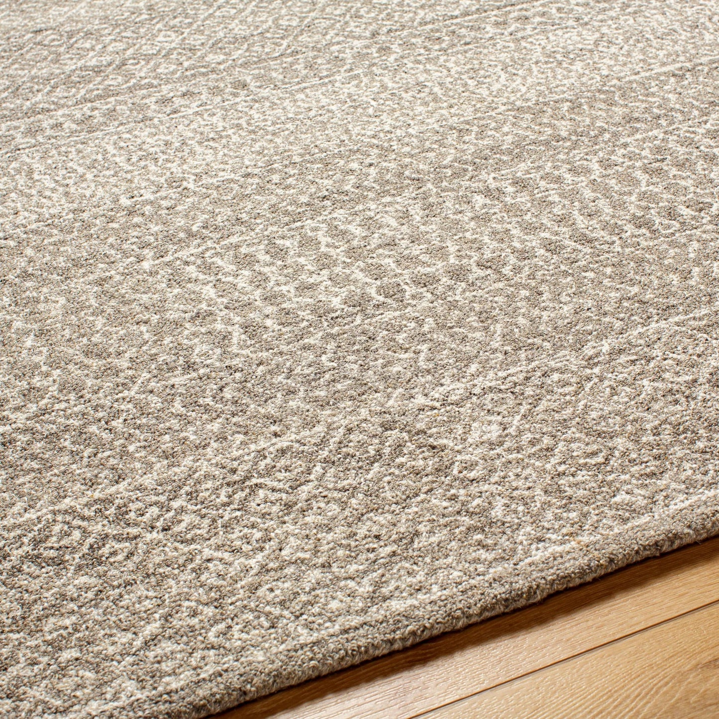 004 SI-1947569,SI-1947570,SI-1947571 | Closeup | Maroc Area Rug by Livabliss in cream, taupe. Made from main: 100% wool in a unique style.