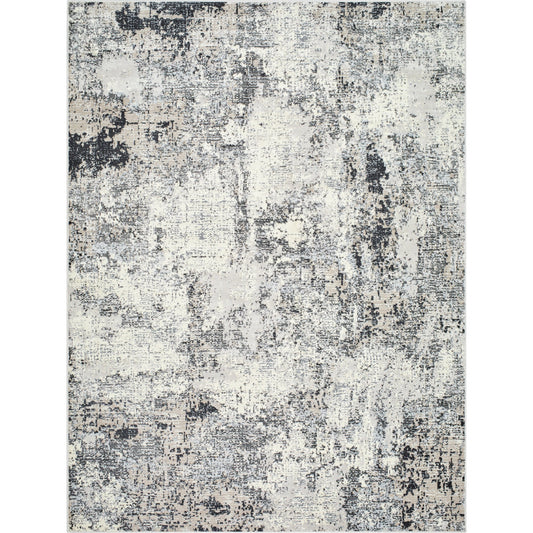 Marbella Rug - 498912 by Livabliss in cream, light gray, light beige, gray, charcoal. Made from recycled pet yarn in a unique style.