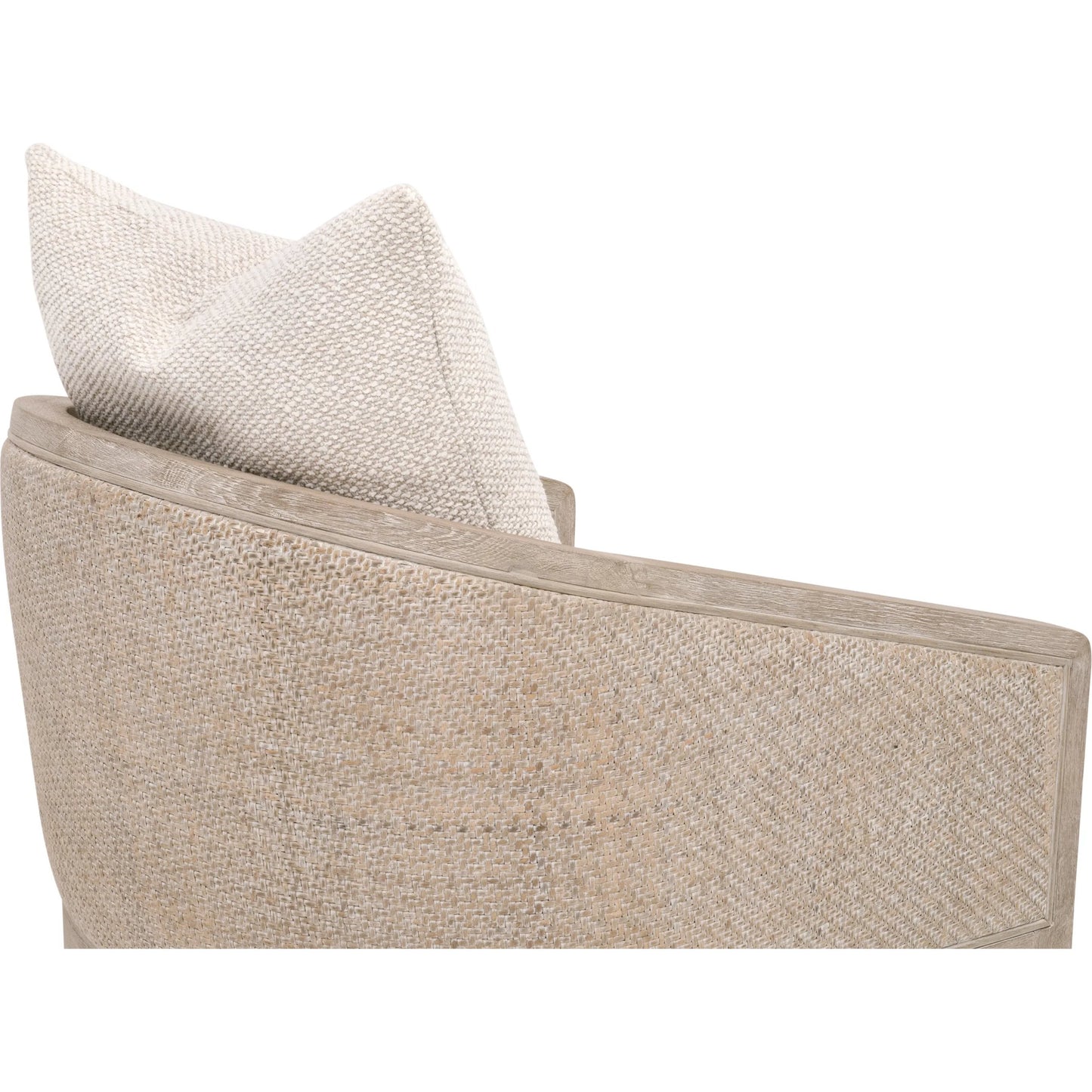 007 SI-2374651 | Closeup | McGuire Counter Stool by Essentials For Living in livesmart gellar, linen, natural gray oak, cane. Made from rattan, solid oak wood, plywood in a transitional style.