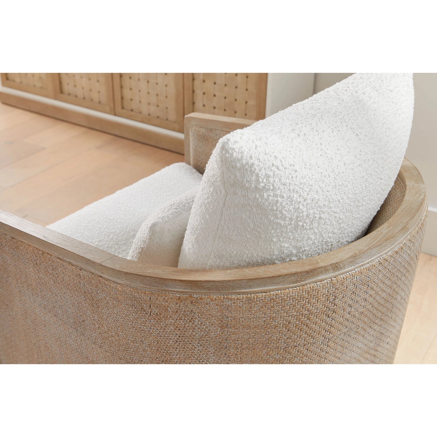 021 SI-2021732 | Closeup | McGuire Swivel Club Chair by Essentials For Living. Made from unique in a coastal style.