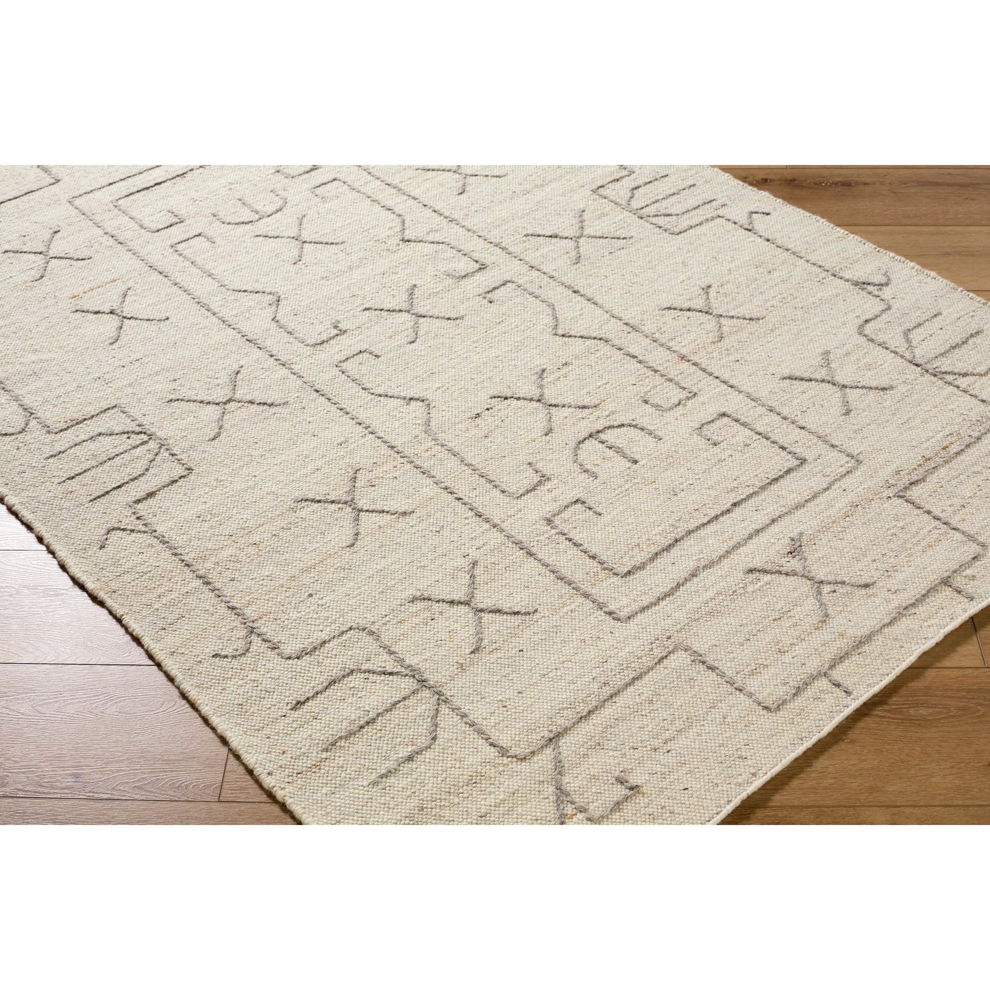 006 SI-2167527,SI-2167528,SI-2167529,SI-2167530 | Closeup | Marcela Rug - 484509 by Livabliss in pearl, ash. Made from wool in a unique style.