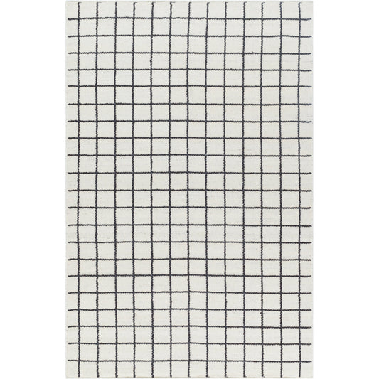 001 SI-2131527,SI-2131528,SI-2131529,SI-2131530 | Primary Silo | Marcela Rug - 484518 by Livabliss in ivory, charcoal. Made from face: 100% wool, warp: 100% cotton in a unique style.