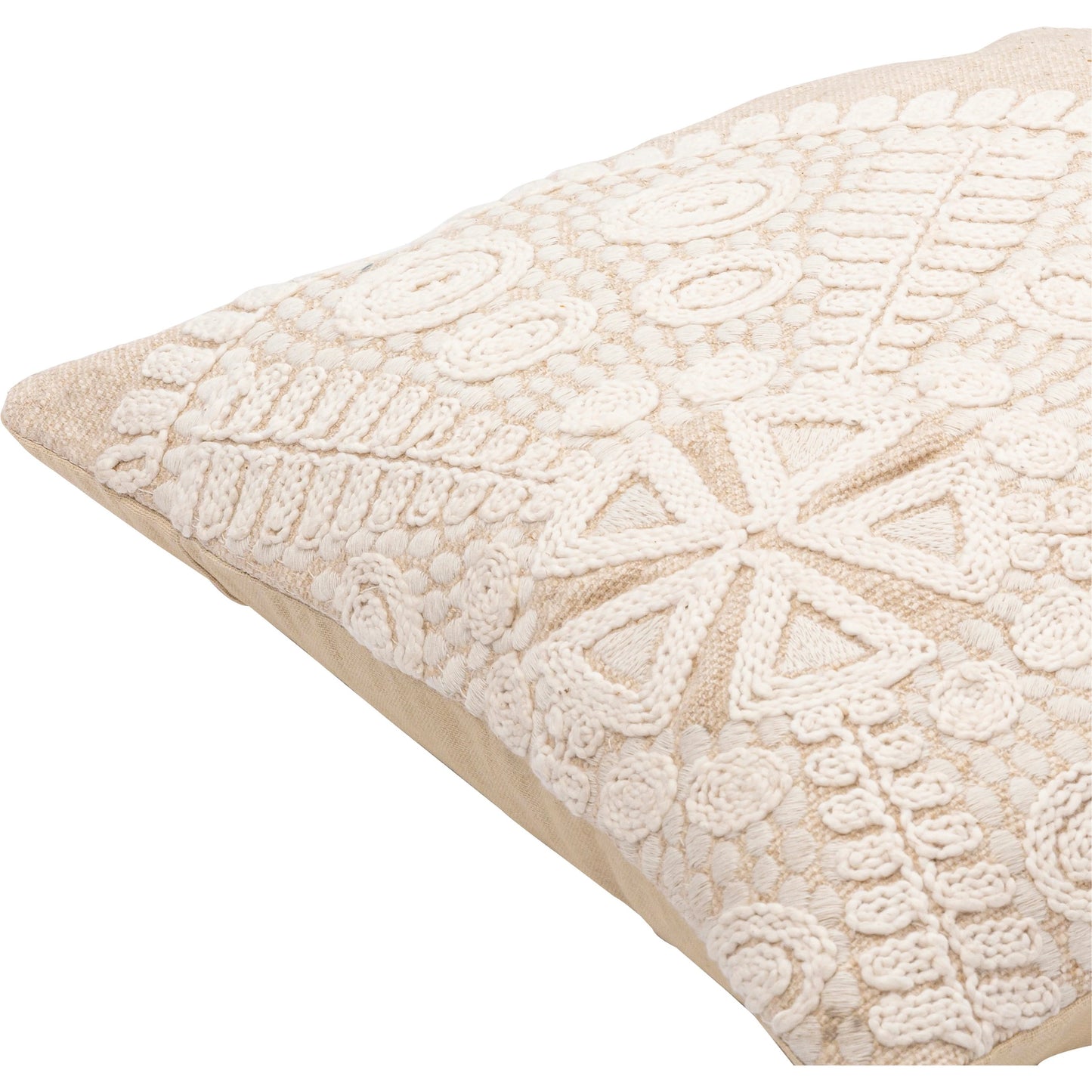 005 SI-1886111,SI-1886112,SI-1886113,SI-1886114 | Closeup | Maricopa Pillow - 14107 by Surya in beige, taupe. Made from 100% cotton in a eclectic & global style.