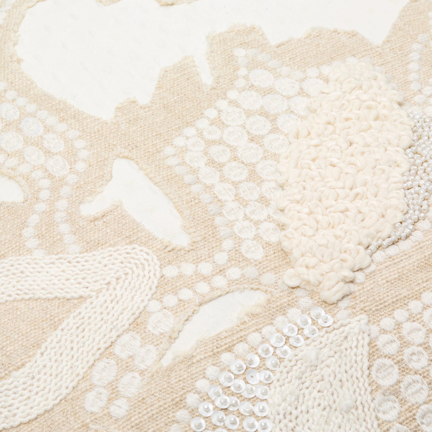 007 SI-1886121,SI-1886122,SI-1886123,SI-1886124,SI-1886125,SI-1886126 | Closeup | Maricopa Pillow - 21410 by Surya in beige, cream, off-white. Made from 85% cotton, 15% linen, 100% cotton in a traditional style.