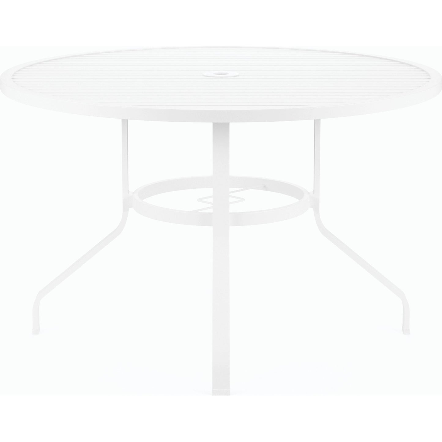 001 SI-2167204 | Additional Silo | Bristol Outdoor 48" Round Dining Table by Sunset West in white. Made from aluminum in a modern style.