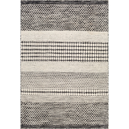 001 SI-1886053,SI-1886055,SI-1886056,SI-1886057,SI-1886059 | Primary Silo | Mardin Rug - 25956 by Livabliss in black, beige. Made from 100% wool in a unique style.