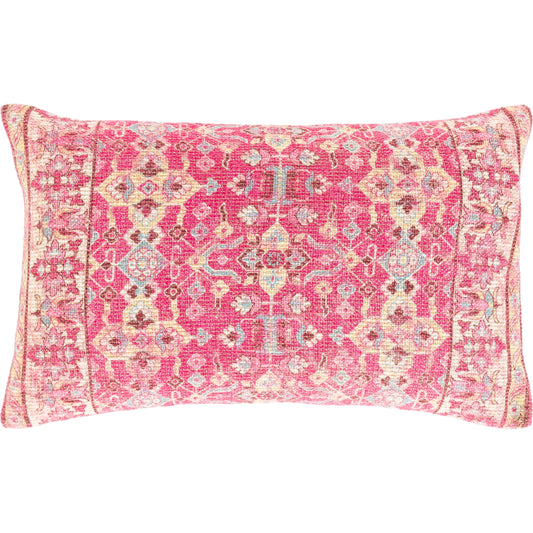 001 SI-1885968,SI-1885969 | Additional Silo | Mandana Pillow - 29633 by Livabliss in magenta, wheat. Made from 58% cotton, 36% polyester, 6% viscose, 100% cotton in a eclectic & global style.