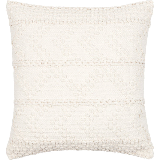 Merdo Pillow - 17299 by Surya in cream, white. Made from 100% cotton in a eclectic & global style.