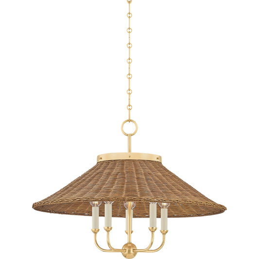 001 SI-2374351 | Primary Silo | Kensington Chandelier by Hudson Valley in aged brass. Made from brass in a rustic style.