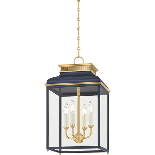 Houghton Lantern by Hudson Valley. Made from brass in a cottage & farmhouse style.