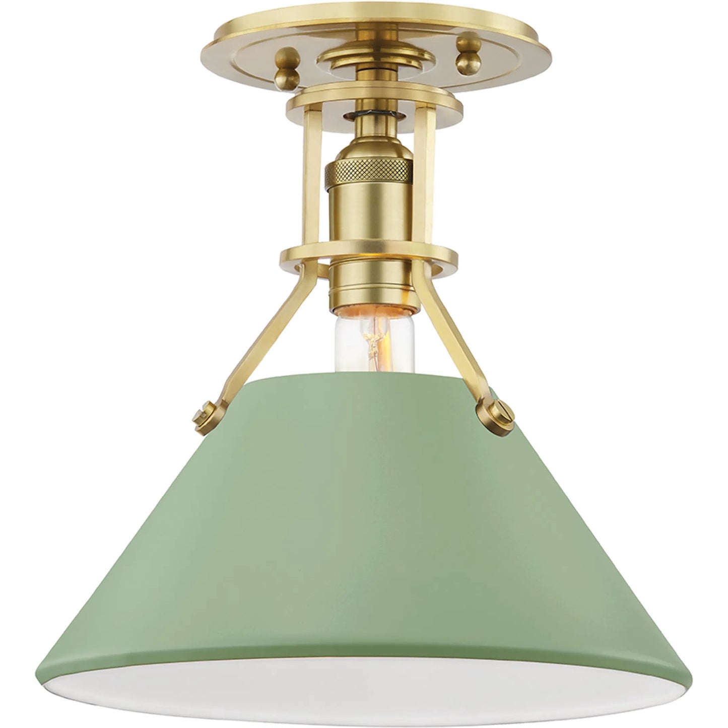 001 SI-2029804 | Primary Silo | Painted No.2 1 Light Semi Flush by Hudson Valley. Made from steel in a modern style.
