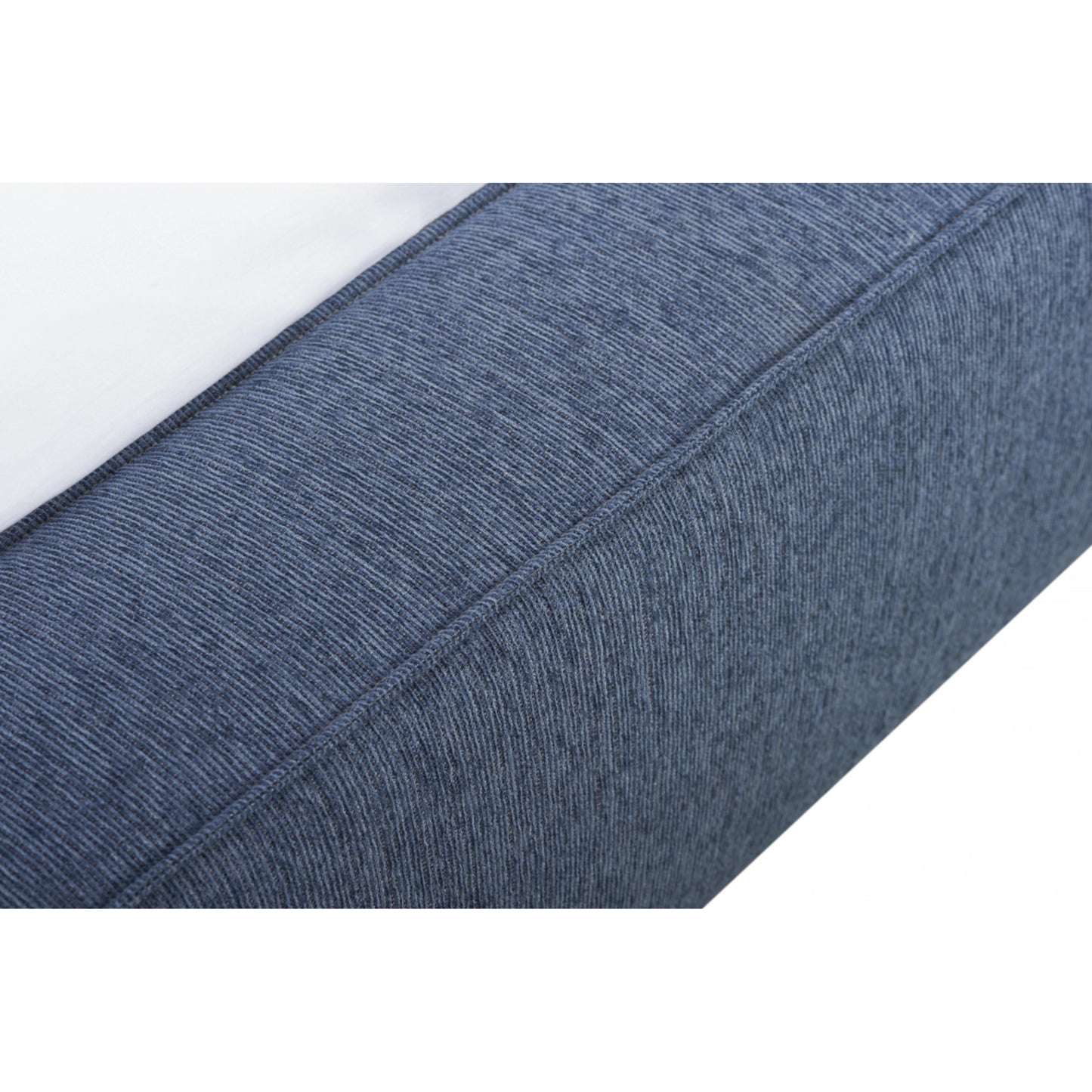 023 SI-2130649,SI-2130650 | Closeup | Zest Wide Upholstered Bed by Zest. Made from rubberwood, fabric in a modern style.