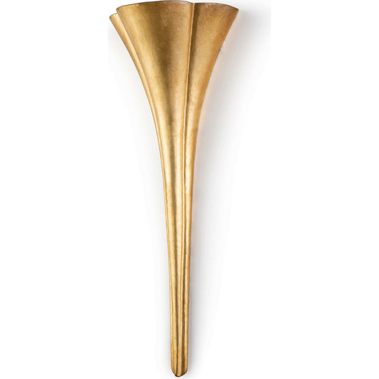 001 SR-769995 | Primary Silo | Lillian Sconce by Regina Andrew in gold and gold leaf. Made from aluminum in a modern style.