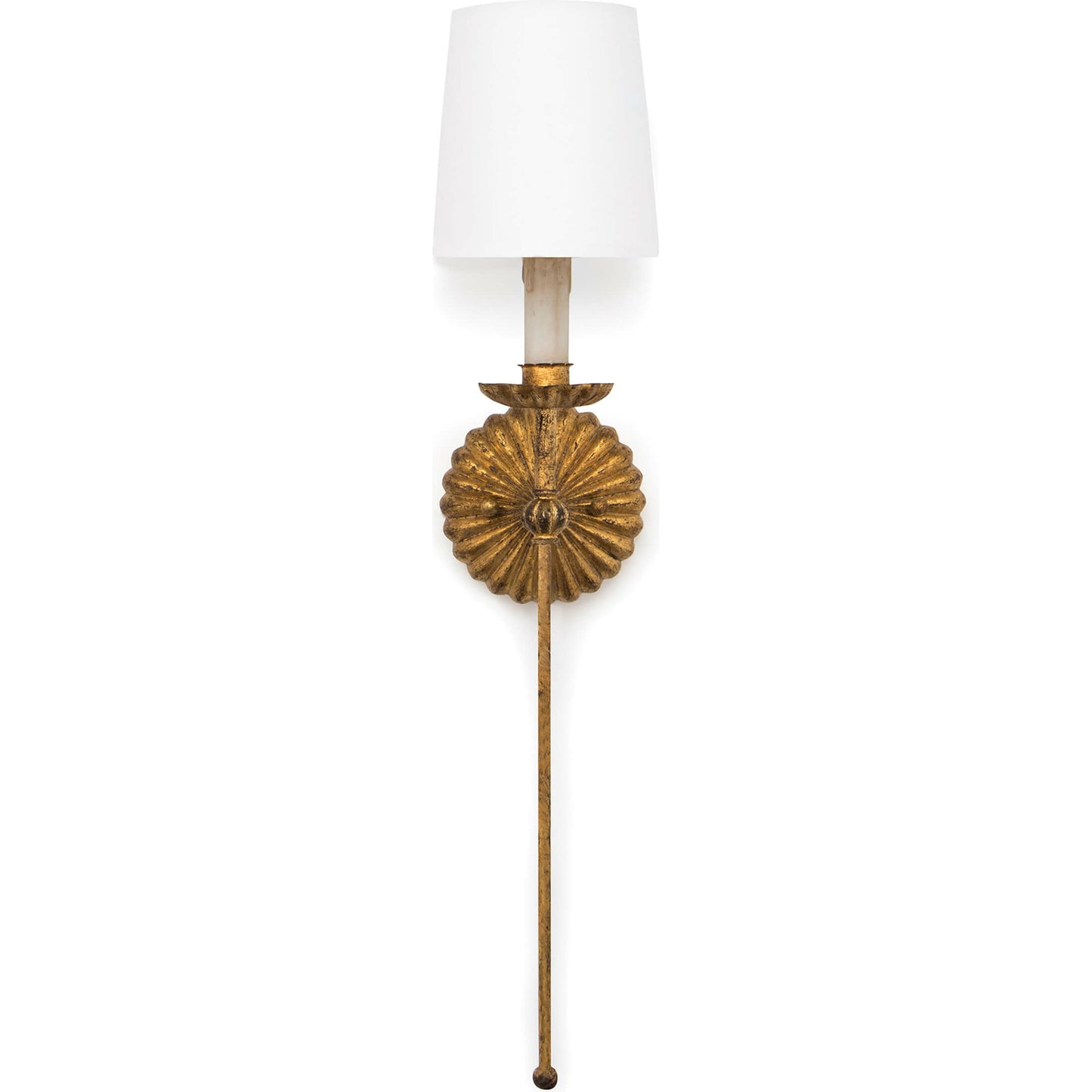 002 S-286808 | Additional Silo | Clove Sconce Single by Regina Andrew in gold and antique gold leaf. Made from iron in a traditional style.