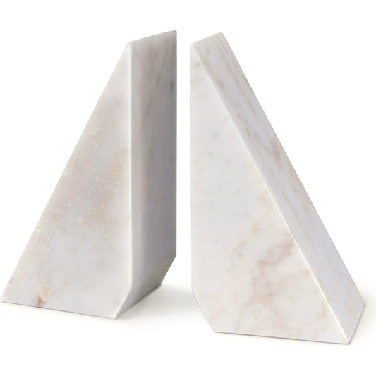 Othello Marble Bookends by Regina Andrew in white. Made from marble in a eclectic & global style.