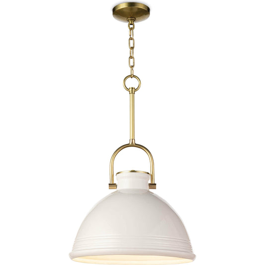001 SR-769922 | Primary Silo | Eloise Ceramic Pendant by Regina Andrew in white. Made from ceramic in a transitional style.