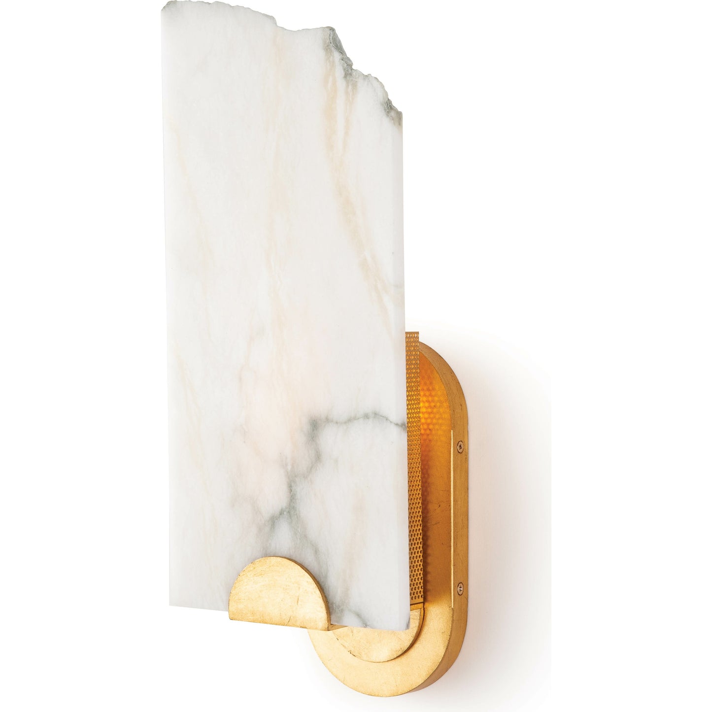 001 SR-769973 | Additional Silo | Jonah Alabaster Sconce by Regina Andrew in gold and natural stone. Made from alabaster in a modern style.