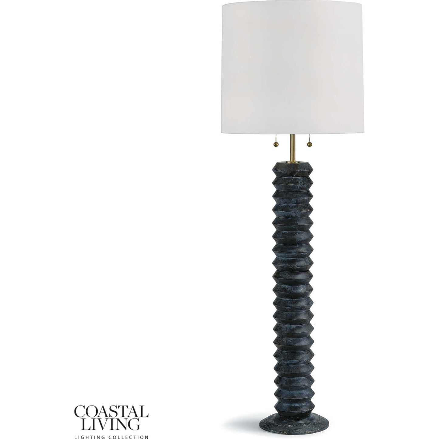 002 S-286676 | Additional Silo | Accordion Floor Lamp by Regina Andrew in ebony and ebony. Made from paulownia wood in a modern style.