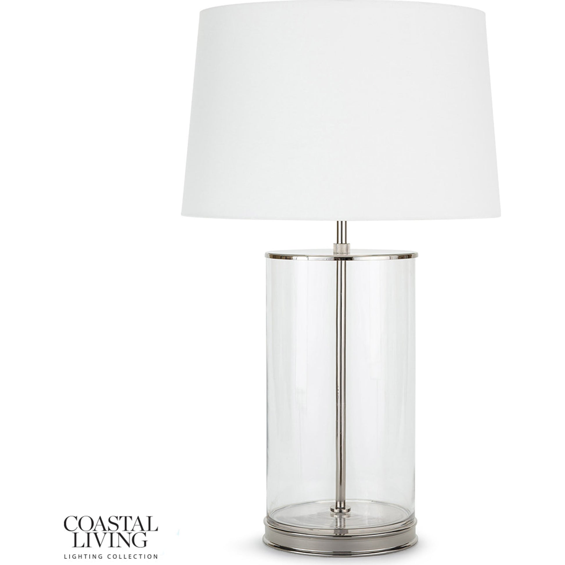 Magelian Glass Table Lamp by Regina Andrew in clear. Made from glass in a coastal style.