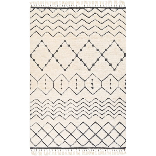 Meknes Rug - 24985 by Surya in cream, charcoal. Made from 100% new zealand wool in a unique style.
