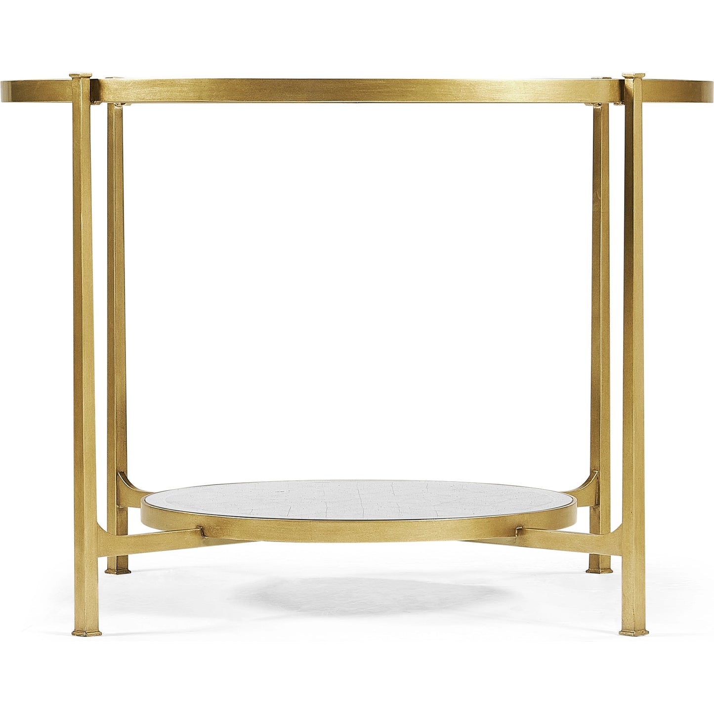 004 SR-847063 | Additional Silo | Luxe Transitional Center Table by Jonathan Charles in gold and gilded iron. Made from iron in a transitional style.