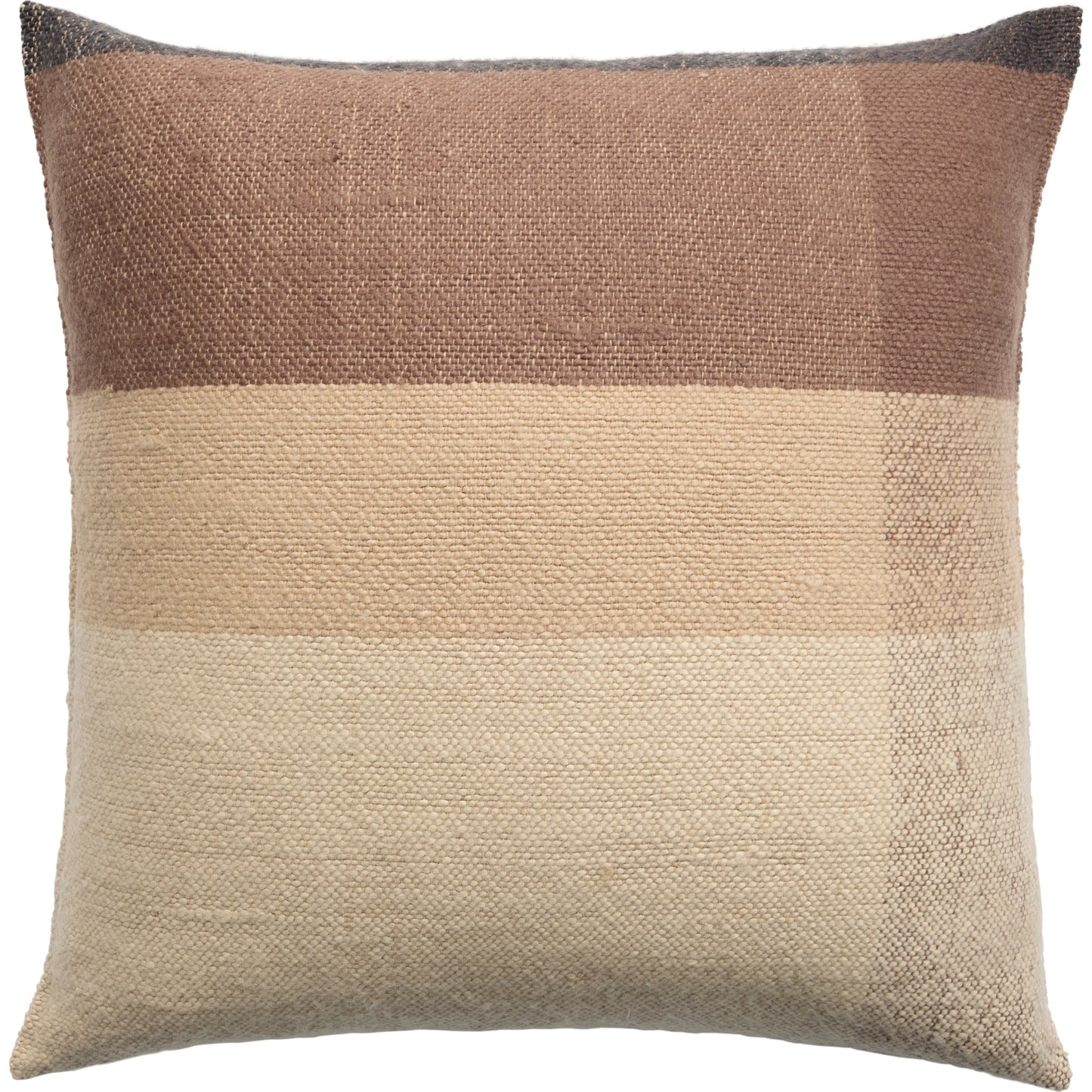 003 SI-2123675,SI-2123676 | Closeup | Margosa MGP08 Pillow by Jaipur Living in natural, brown. Made from 100% wool in a cottage & farmhouse style.