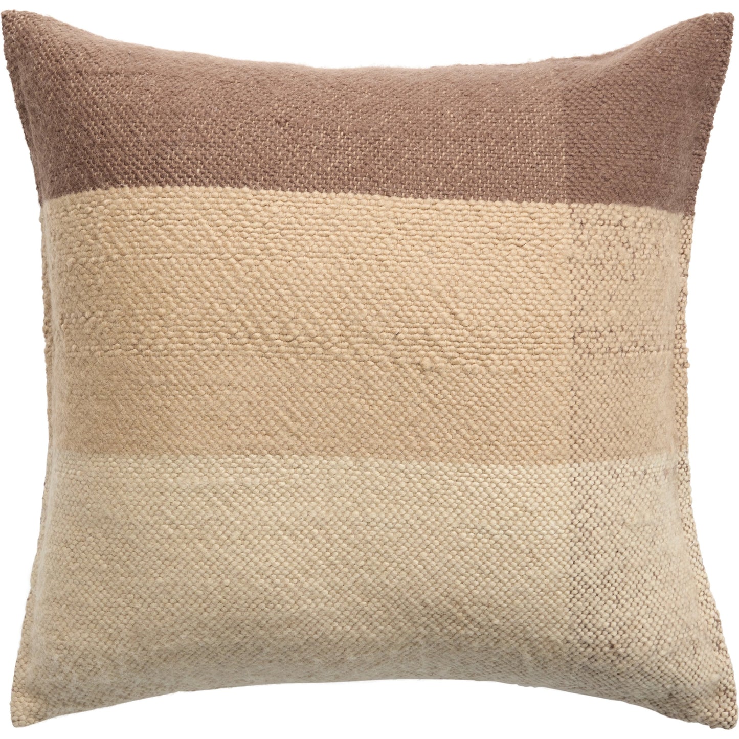003 SI-2123679,SI-2123680 | Closeup | Margosa MGP09 Pillow by Jaipur Living in natural, brown. Made from 100% wool in a cottage & farmhouse style.