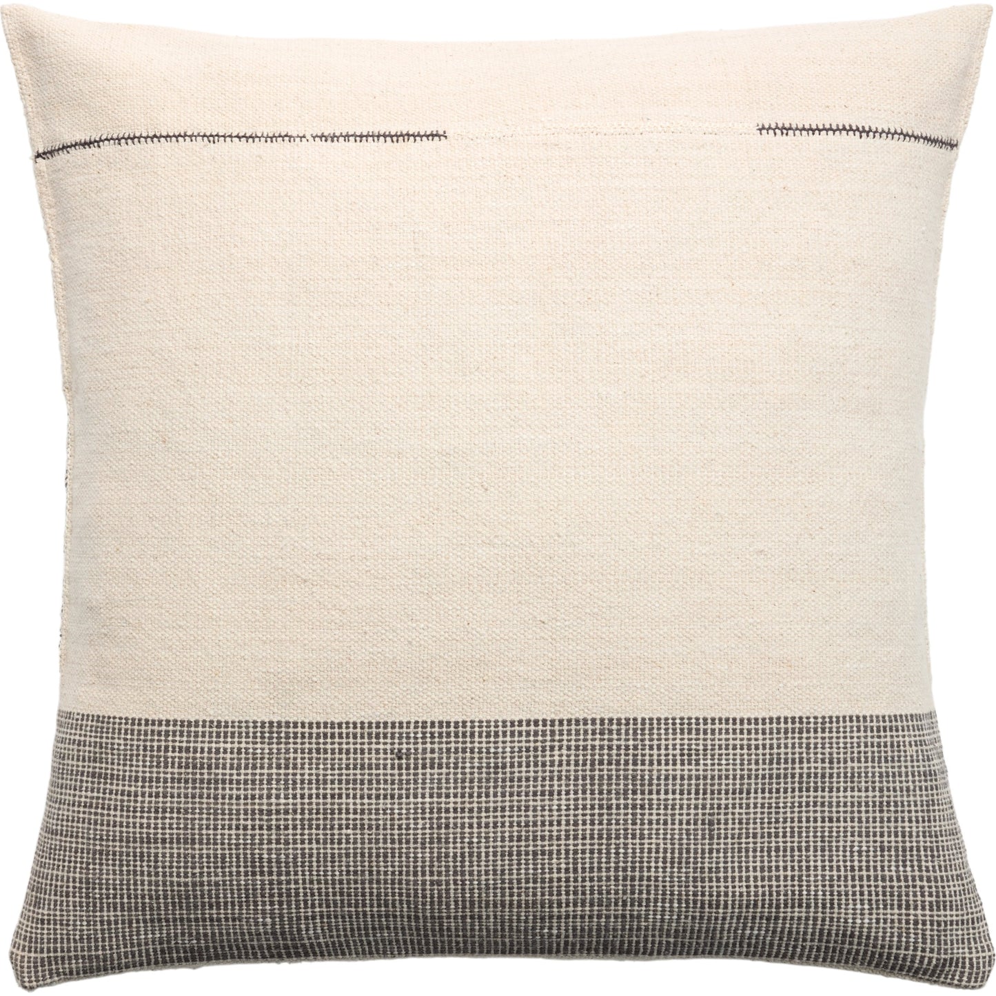 001 SI-2123692,SI-2123693 | Primary Silo | Margosa MGP15 Pillow by Jaipur Living in natural, gray. Made from 100% cotton in a cottage & farmhouse style.