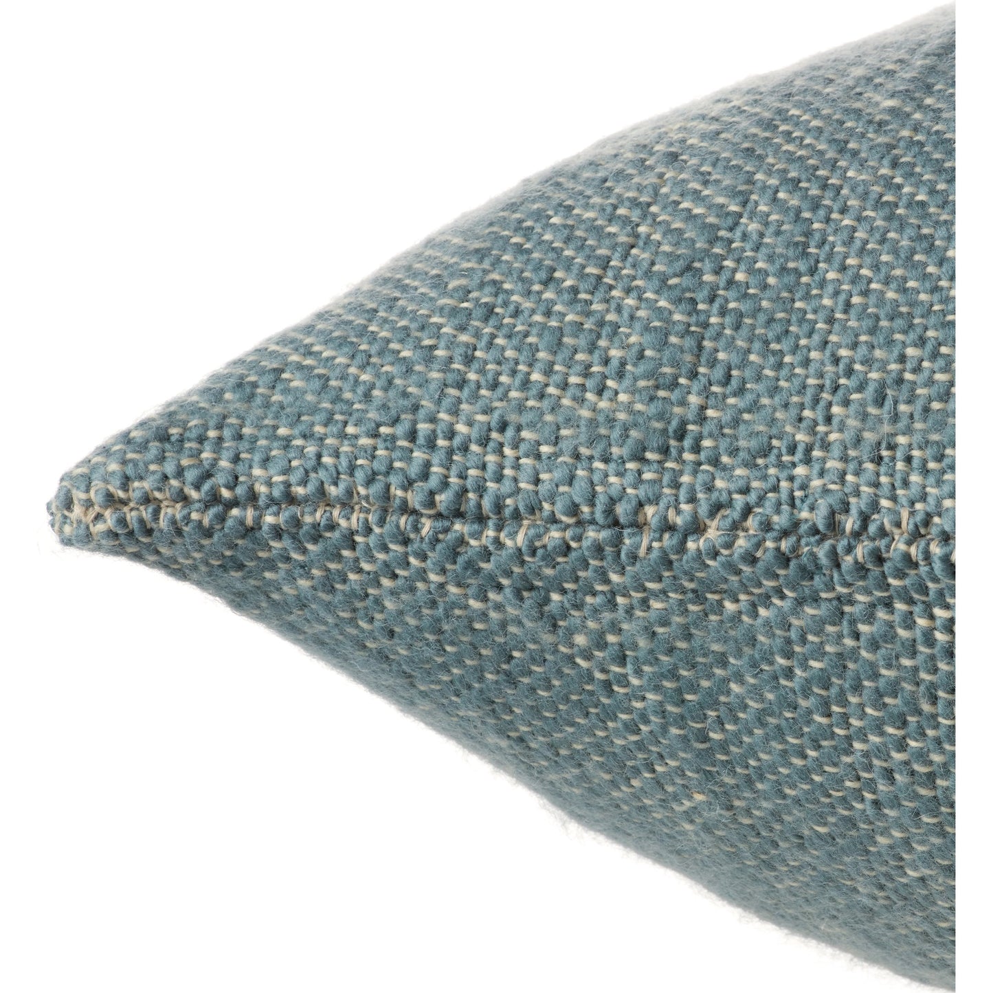 002 SI-2123659,SI-2123660 | Closeup | Margosa Belinda Pillow by Jaipur Living in natural, blue. Made from 100% wool in a modern style.