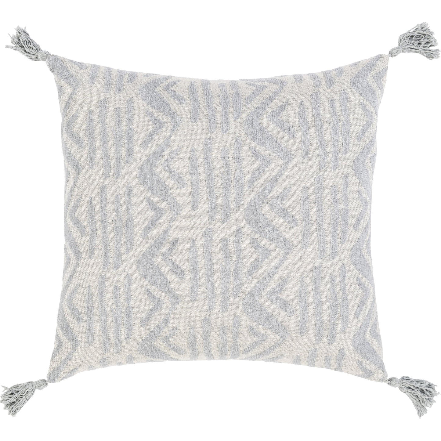 001 SR-880661,SR-880662,SR-880663,SR-880664,SR-880665,SR-880666 | Additional Silo | Madagascar Pillow - 8574 by Surya in medium gray. Made from 100% cotton in a eclectic & global style.