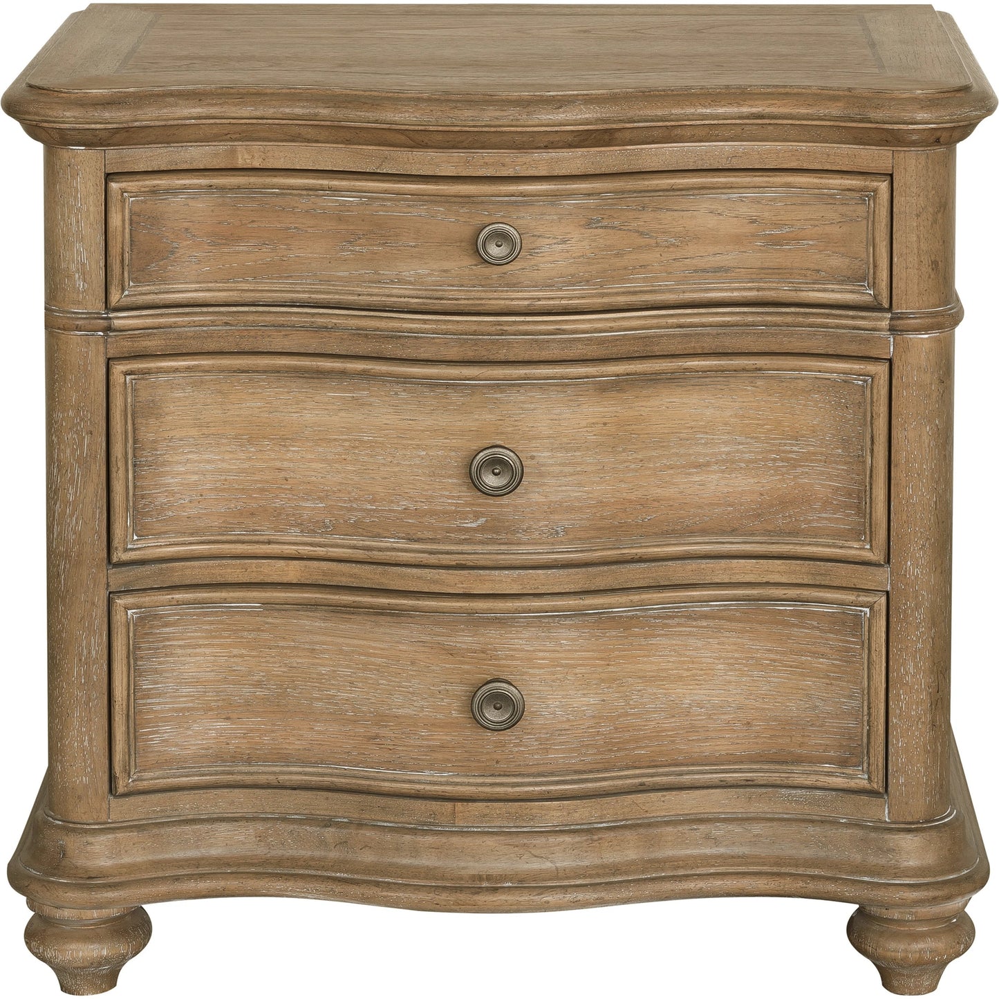 001 SI-2155678 | Primary Silo | Weston Hills Nightstand by Pulaski Furniture in flax seed. Made from hardwood solids, hickory veneers in a traditional style.