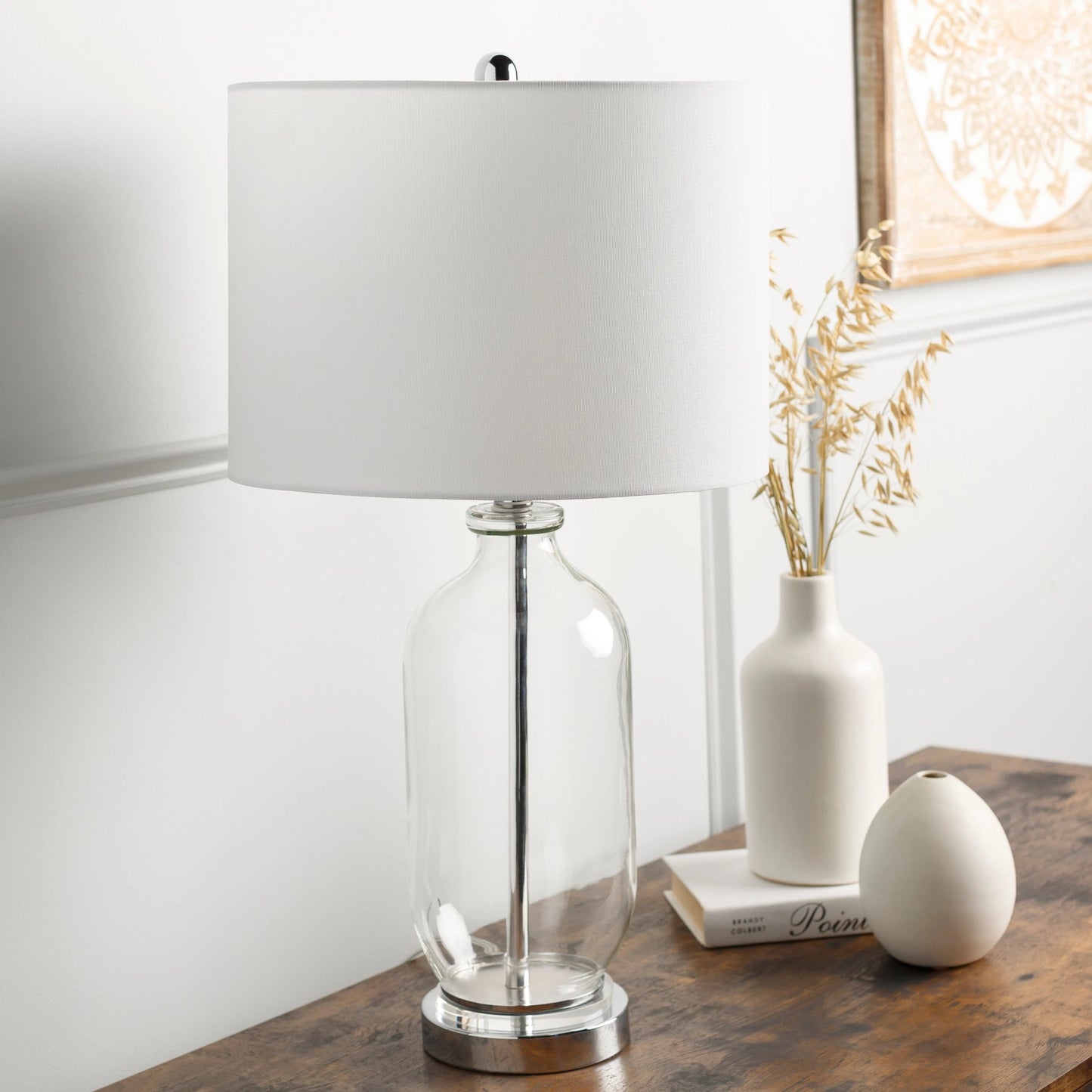 008 SI-1886007 | Lifestyle | Manitoba - 29894 by Livabliss in clear and metallictranslucentmetallic. Made from linen, polyester, glass, metal in a transitional style.