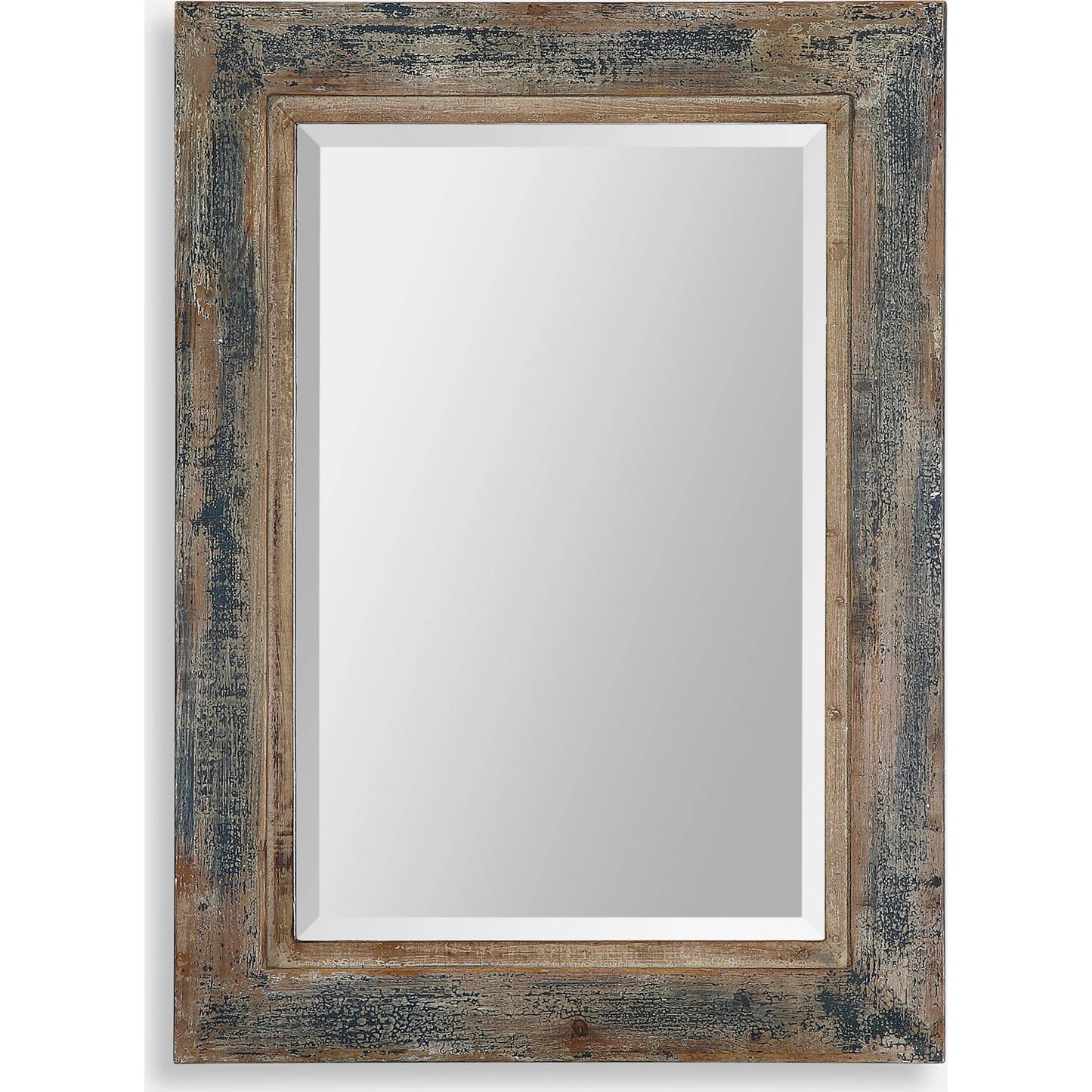001 S-252093 | Primary Silo | Bozeman Mirror by Uttermost in blue. Made from mirror, fir, mdf in a cottage & farmhouse style.