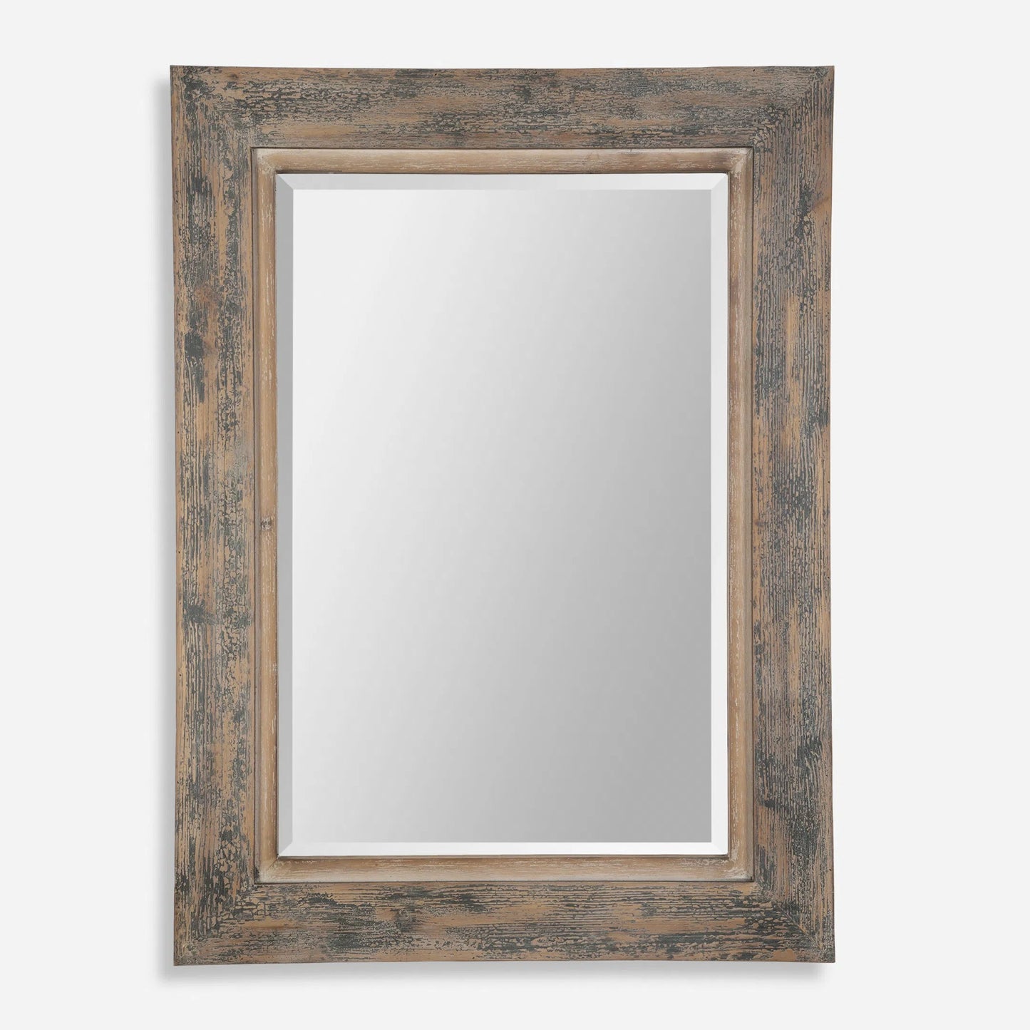 002 S-252093 | Primary Silo | Bozeman Mirror by Uttermost in blue. Made from mirror, fir, mdf in a cottage & farmhouse style.
