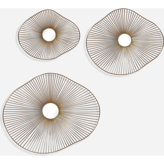 Avarie Wall Art by Uttermost in multi and gold. Made from iron, glass in a modern style.