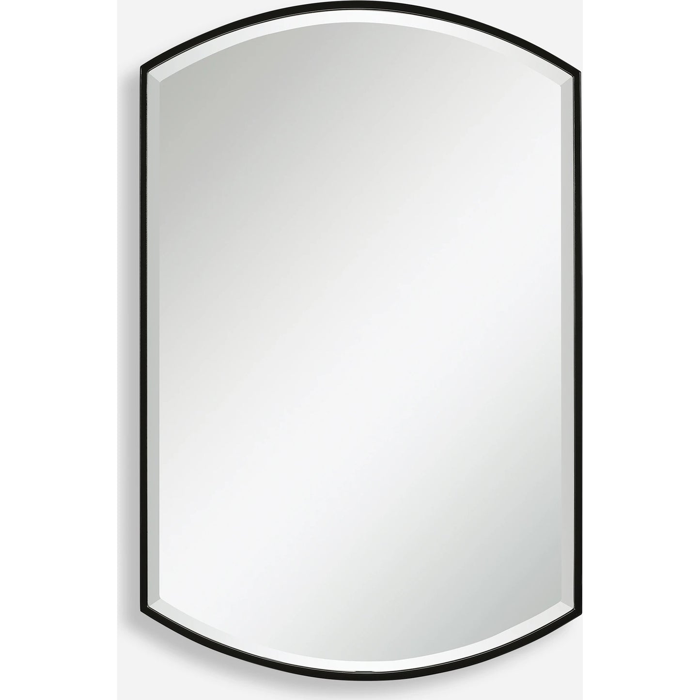 001 SR-897293 | Primary Silo | Shield Mirror by Uttermost in iron. Made from mdf, iron, mirror in a transitional style.