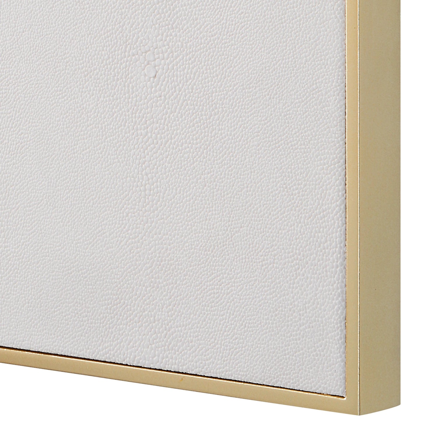007 SI-1923604 | Closeup | Cyprus Square Mirror by Uttermost in gold. Made from mirror, mdf, pu leather in a modern style.