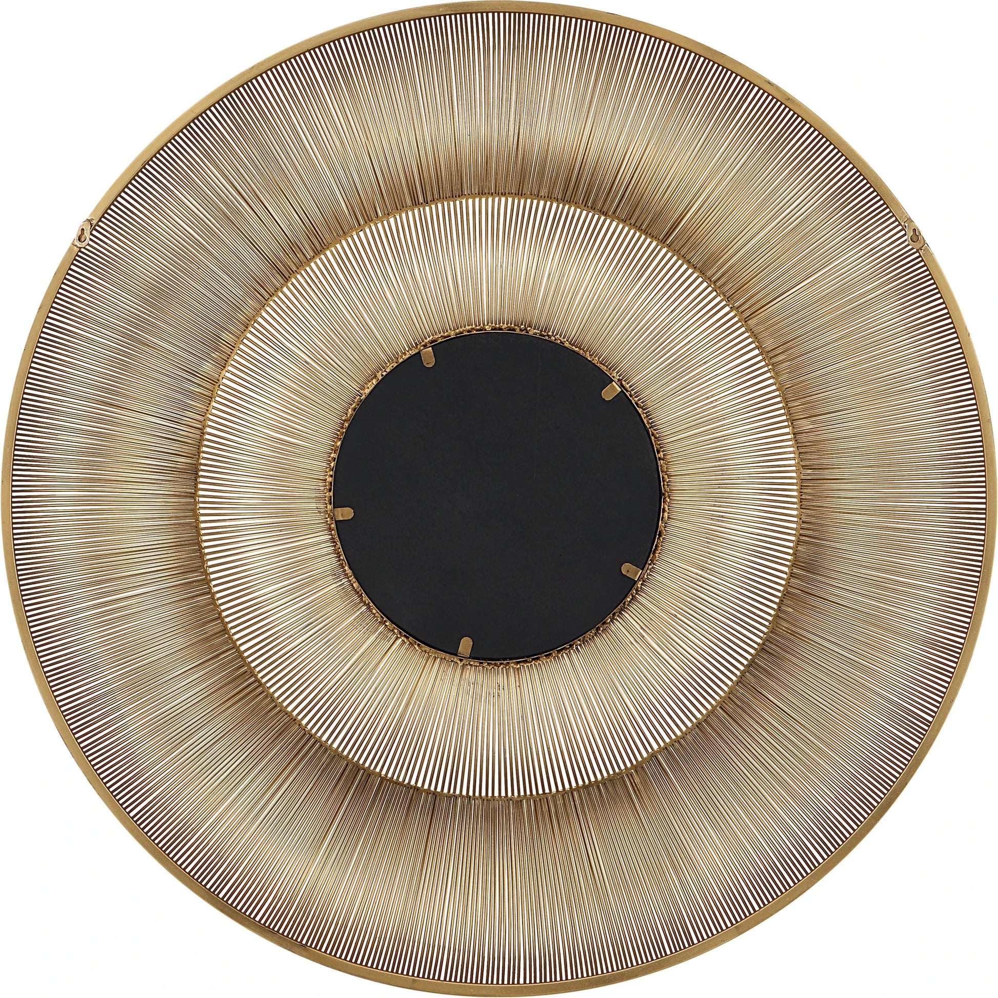 Bauble Round Mirror by Uttermost in antique gold. Made from iron, mirror, mdf in a coastal style.